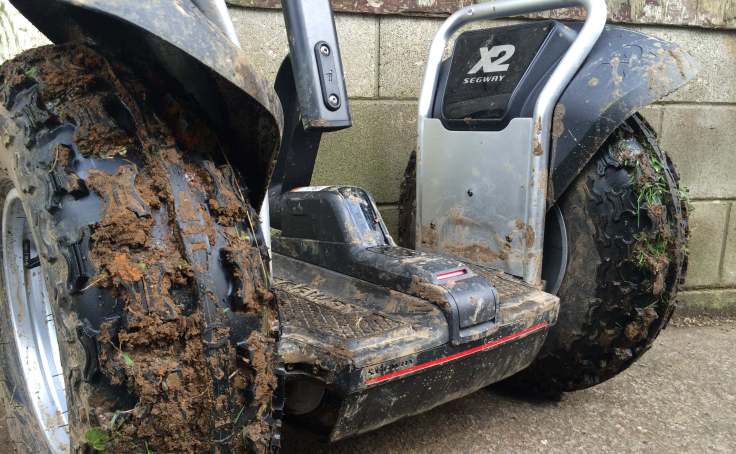 The new Segway x2 SE getting down and dirty in the mud on a dairy farm in New Zealand